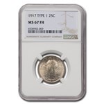 1917 Standing Liberty Quarter Type-I MS-67 NGC (FH)