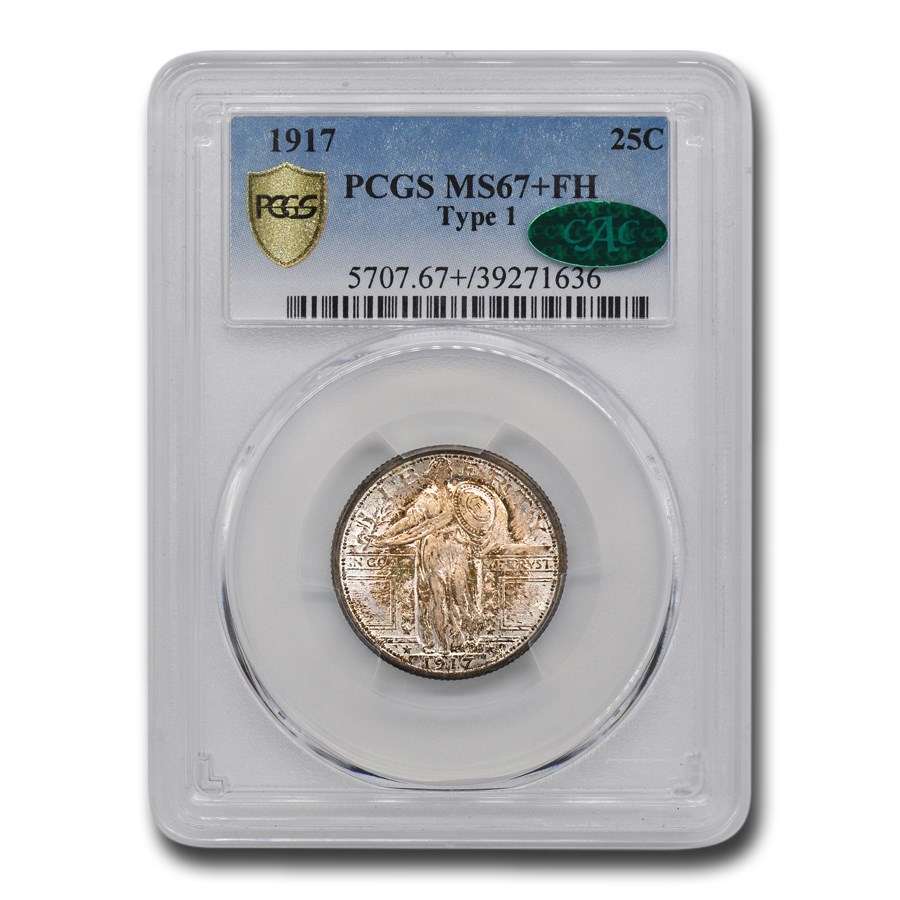 1917 Standing Liberty Quarter Type-I MS-67+ PCGS CAC (FH)