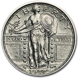 1917 Standing Liberty Quarter Type-I MS MS-60 (Full Head) 1917 Standing Liberty Quarter Type-I MS MS-60 (Full Head)