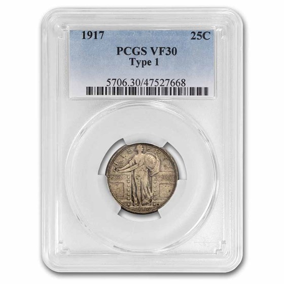 1917 Standing Liberty Quarter Type-I VF-30 PCGS 1917 Standing Liberty Quarter Type-I VF-30 PCGS