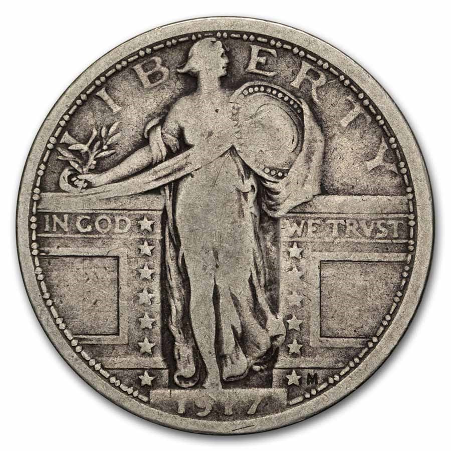 1917 Standing Liberty Quarter Type-I VG