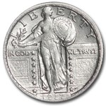 1917 Standing Liberty Quarter Type-II AU