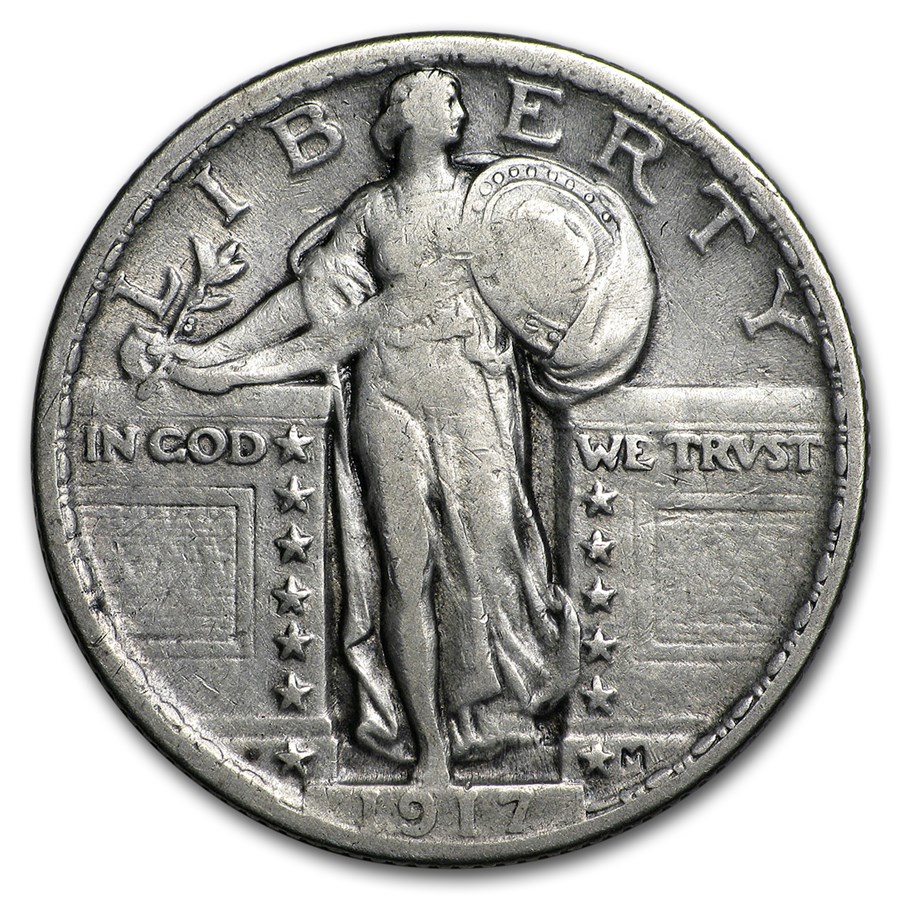 1917 Standing Liberty Quarter Type-II VF