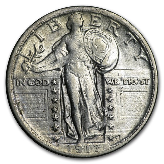 1917 Standing Liberty Quarter Type-II XF