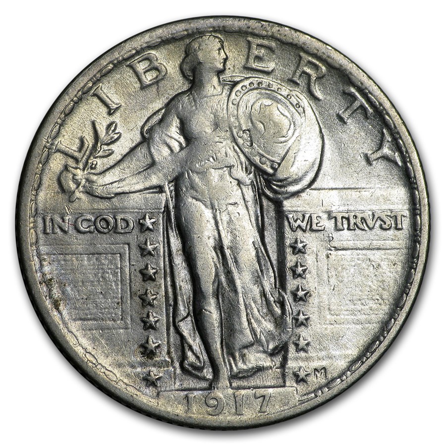 1917 Standing Liberty Quarter Type-II XF