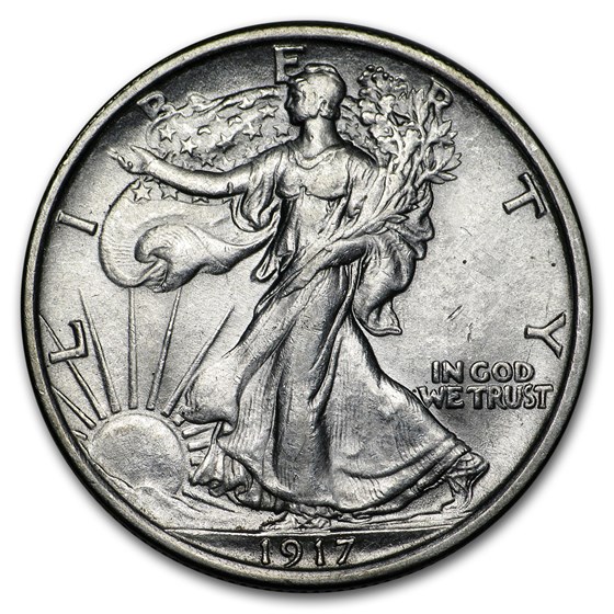 1917 Walking Liberty Half Dollar AU-58 1917 Walking Liberty Half Dollar AU-58