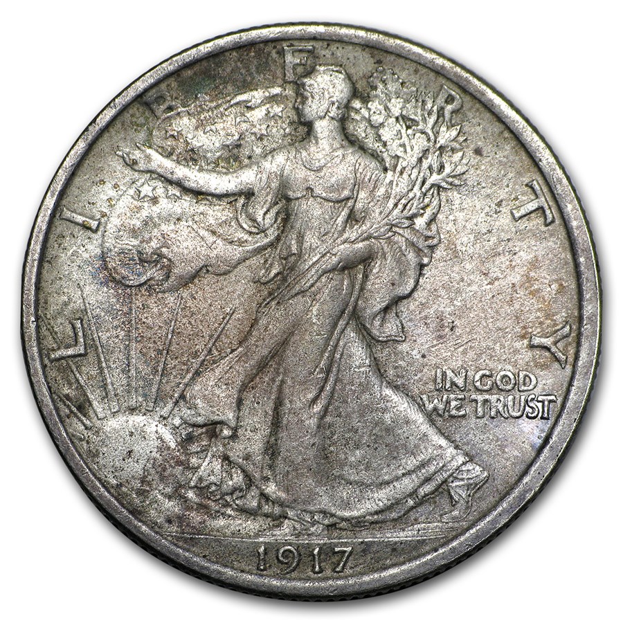 1917 Walking Liberty Half Dollar AU