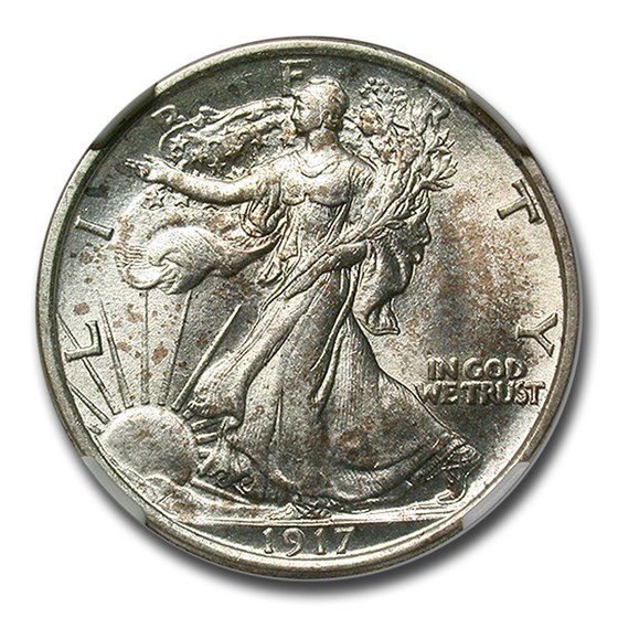 1917 Walking Liberty Half Dollar MS-62 NGC 1917 Walking Liberty Half Dollar MS-62 NGC