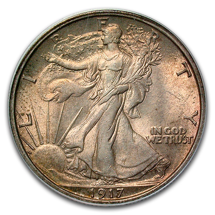 1917 Walking Liberty Half Dollar MS-62 PCGS