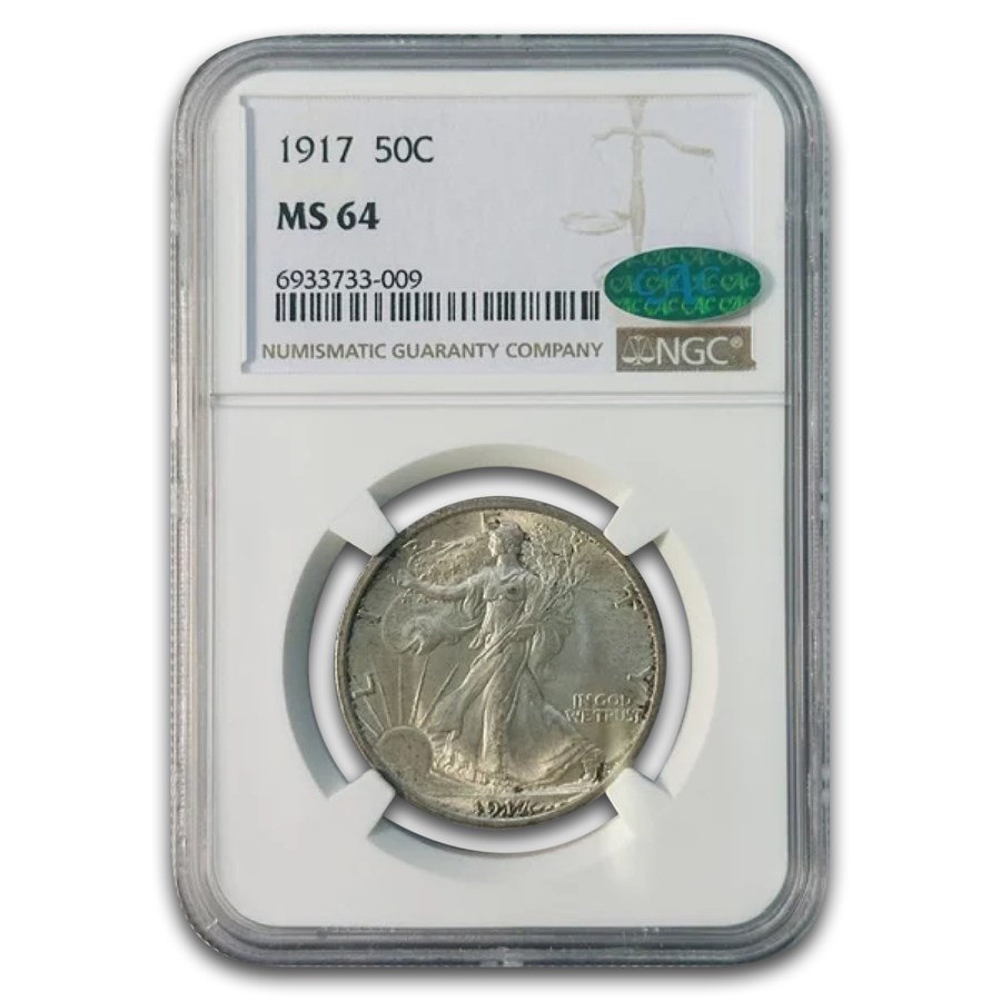 1917 Walking Liberty Half Dollar MS-64 NGC CAC