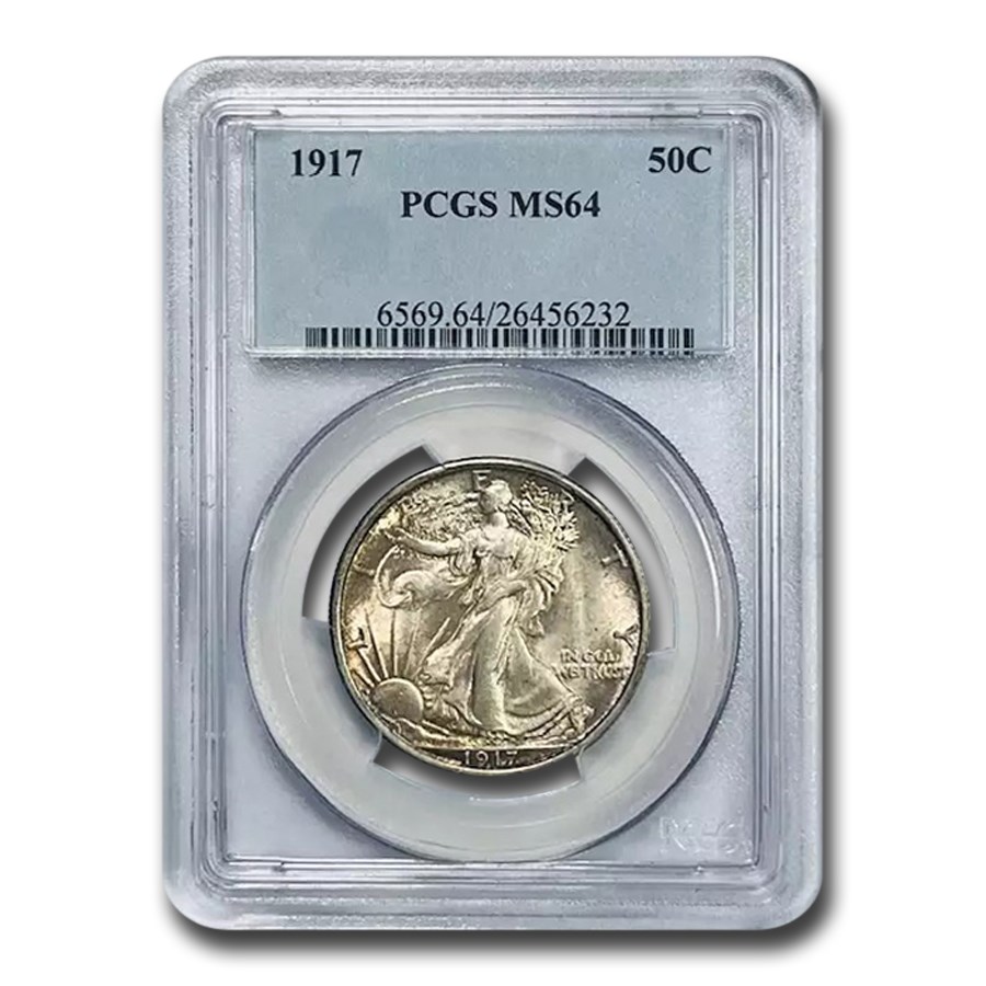 1917 Walking Liberty Half Dollar MS-64 PCGS