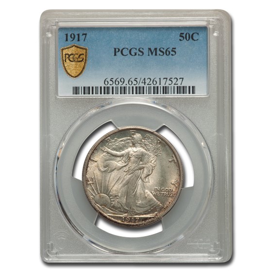 1917 Walking Liberty Half Dollar MS-65 PCGS 1917 Walking Liberty Half Dollar MS-65 PCGS