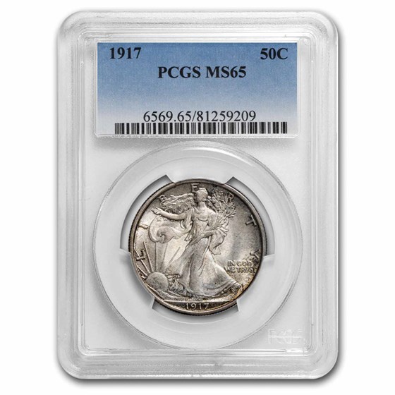 1917 Walking Liberty Half Dollar MS-65 PCGS 1917 Walking Liberty Half Dollar MS-65 PCGS