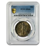 1917 Walking Liberty Half Dollar MS-66 PCGS (Toned)