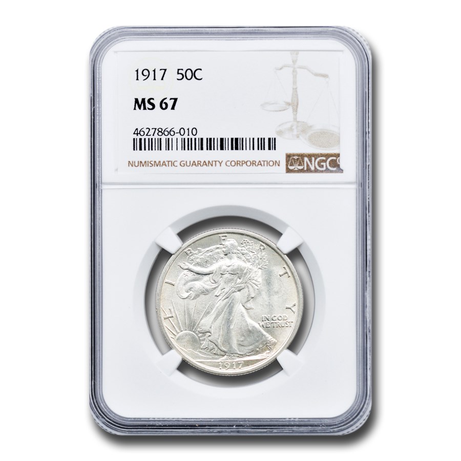 1917 Walking Liberty Half Dollar MS-67 NGC