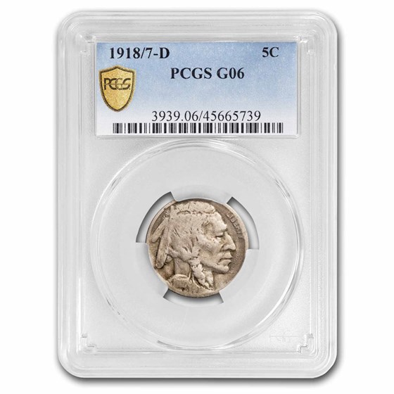 1918/7-D Buffalo Nickel Good-6 PCGS 1918/7-D Buffalo Nickel Good-6 PCGS