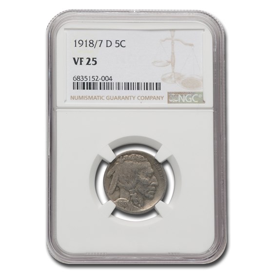 1918/7-D Buffalo Nickel VF-25 NGC 1918/7-D Buffalo Nickel VF-25 NGC
