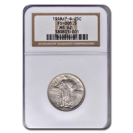 1918/7-S Standing Liberty Quarter MS-62 NGC (FS-008.5) 1918/7-S Standing Liberty Quarter MS-62 NGC (FS-008.5)