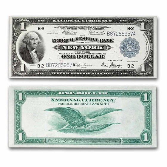 1918 (B-New York) $1.00 FRBN AU (Fr#711)