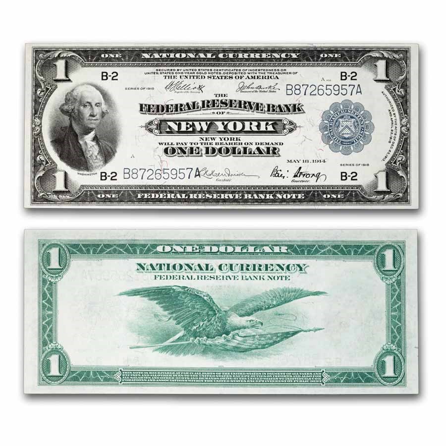 1918 (B-New York) $1.00 FRBN AU (Fr#711)