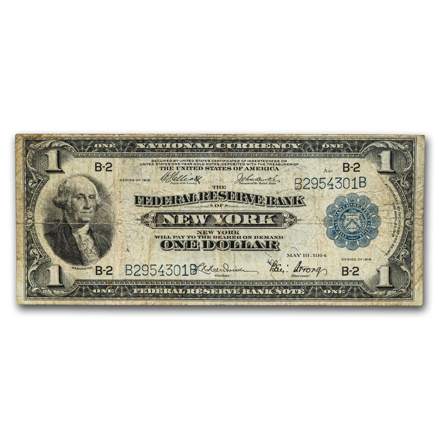 1918 (B-New York) $1.00 FRBN Fine (Fr#713)