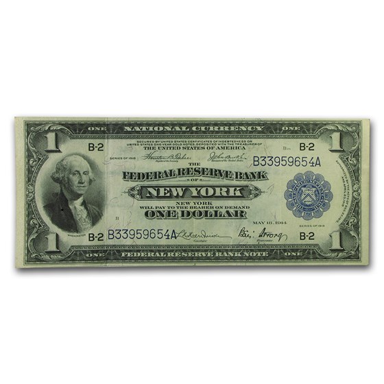 1918 (B-New York) $1.00 FRBN VF/XF (Fr#711) 1918 (B-New York) $1.00 FRBN VF/XF (Fr#711)