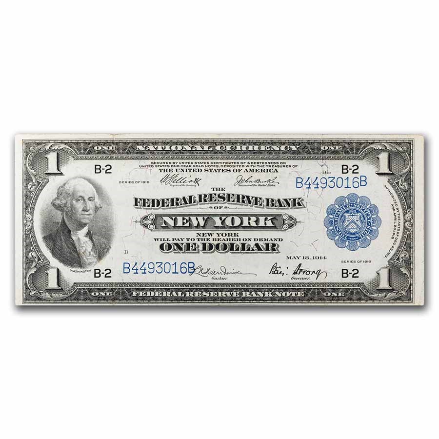1918 (B-New York) $1.00 FRBN XF (Fr#713)