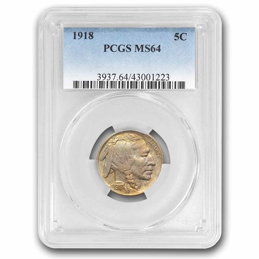 1918 Buffalo Nickel MS-64 PCGS