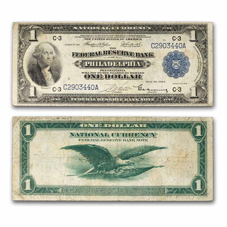 1918 (C-Philadelphia) $1.00 FRBN Fine (Fr#714)