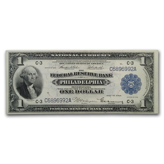 1918 (C-Philadelphia) $1.00 FRBN XF (Fr#715) 1918 (C-Philadelphia) $1.00 FRBN XF (Fr#715)