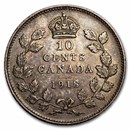 1918 Canada Silver 10 Cents George V AU