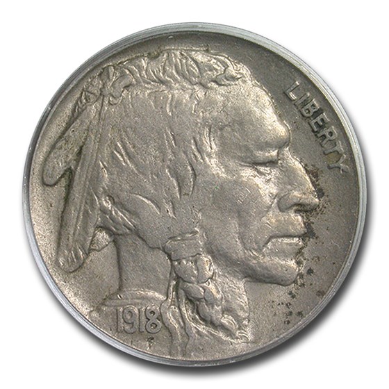 1918-D Buffalo Nickel AU-50 PCGS 1918-D Buffalo Nickel AU-50 PCGS