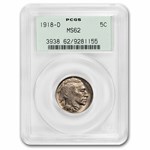 1918-D Buffalo Nickel MS-62 PCGS