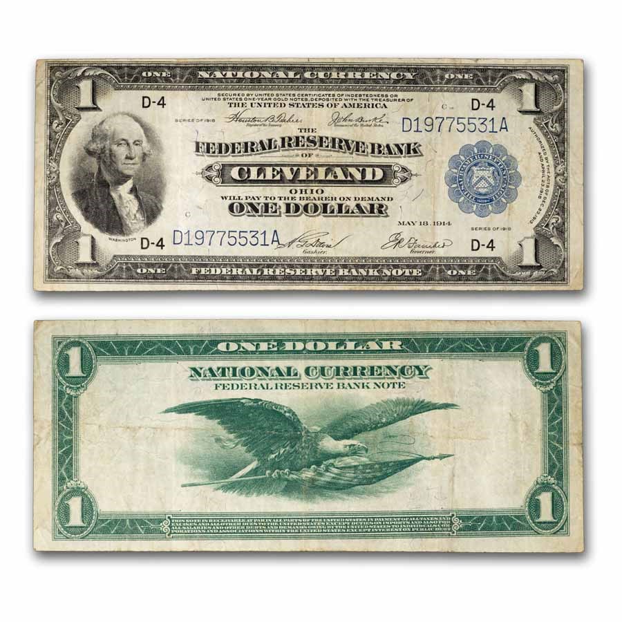 1918 (D-Cleveland) $1.00 FRBN Fine (Fr#719)