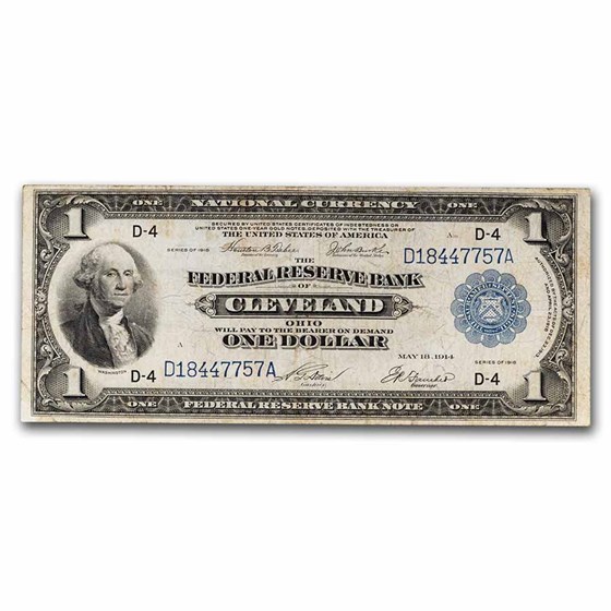 1918 (D-Cleveland) $1.00 FRBN VF (Fr#719)