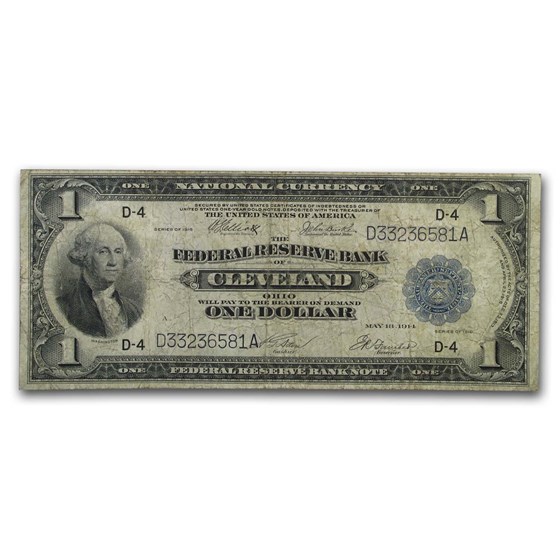 1918 (D-Cleveland) $1.00 FRBN VF (Fr#720) 1918 (D-Cleveland) $1.00 FRBN VF (Fr#720)