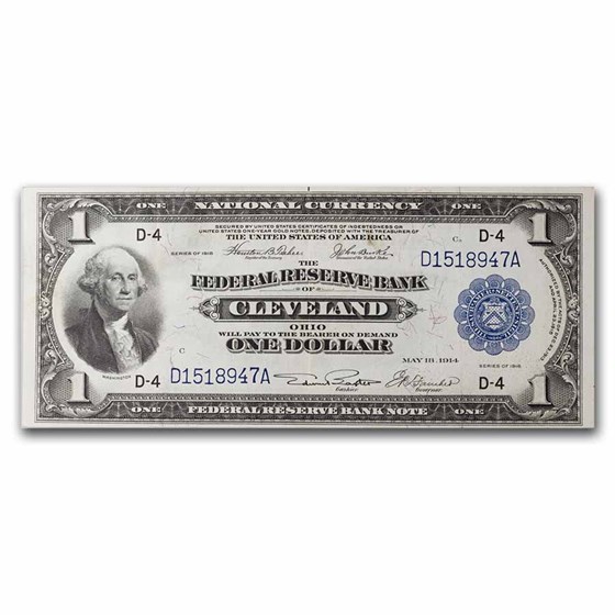1918 (D-Cleveland) $1.00 FRBN XF (Fr#718)