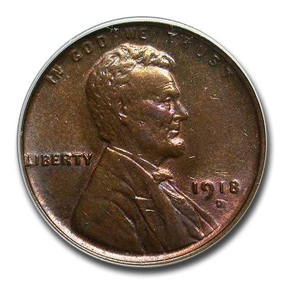 1918-D Lincoln Cent MS-64 PCGS (Brown)