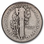1918-D Mercury Dime 50-Coin Roll Avg Circ