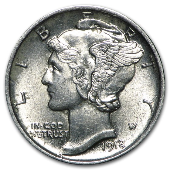 1918-D Mercury Dime BU 1918-D Mercury Dime BU