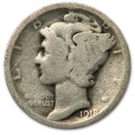 1918-D Mercury Dime Good/VG