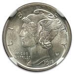 1918-D Mercury Dime MS-67 NGC