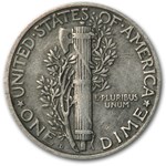 1918-D Mercury Dime XF