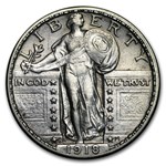 1918-D Standing Liberty Quarter AU