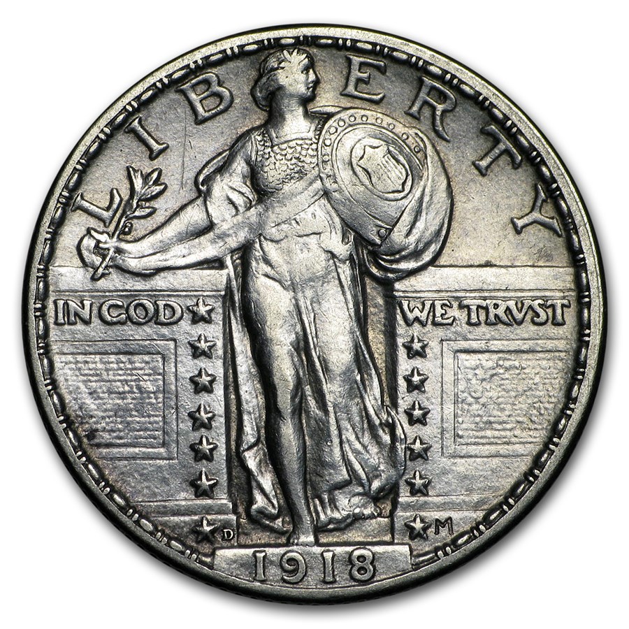 1918-D Standing Liberty Quarter AU