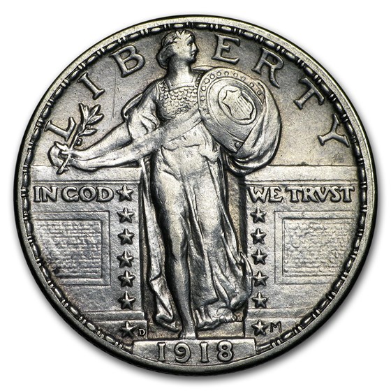 1918-D Standing Liberty Quarter AU 1918-D Standing Liberty Quarter AU