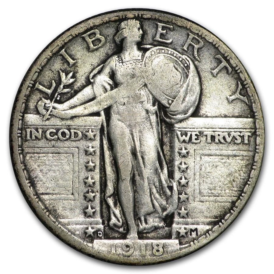 1918-D Standing Liberty Quarter Fine