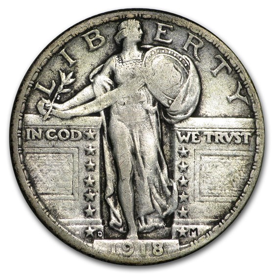 1918-D Standing Liberty Quarter Fine 1918-D Standing Liberty Quarter Fine