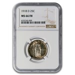 1918-D Standing Liberty Quarter MS-66 NGC (FH)