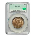 1918-D Walking Liberty Half Dollar AU-58 CACG